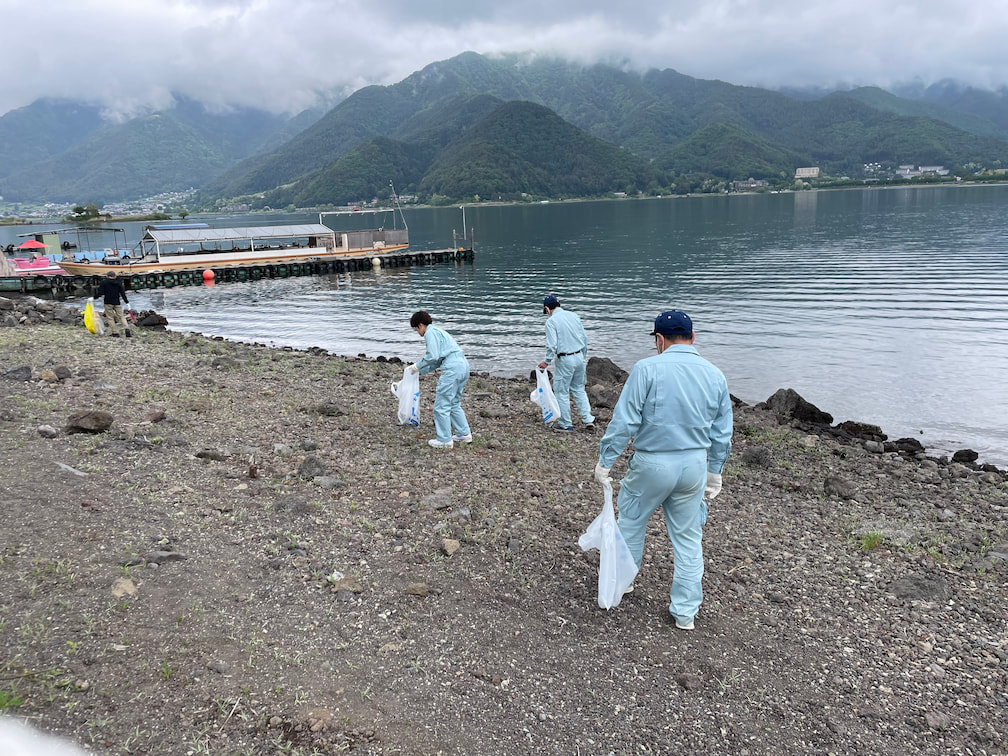 参加社員からのコメント「当日は、曇り空でしたが、気持ちよく清掃作業ができました。」